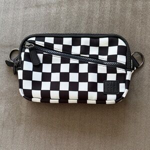 RADREV Black and White Checkered Crossbody Bag